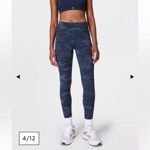 Lole Highrise Blue Army Print Leggings Size Small